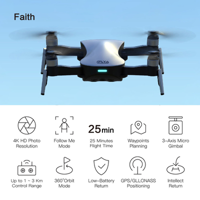 2400mAh APP Support Foldable Fpv Drone 4k HD Camera Remote Control 3 Axis